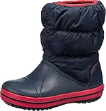 Crocs Winter Puff Boot Kids, Unisex - Kinder Schneestiefel, Blau (Navy/Red), 29/30 EU