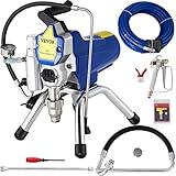 VEVOR Airless Farbsprühsystem 2,5 L/MIN Sprühpistole Airless Farbsprühgerät Spritzlackiermaschine, 2200W 50 Hz Airless Paint Sprayer 220V Lackiergerät Sprühmaschine Airlessgerät Wandlackierpistole
