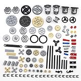 Bulokeliner Technik Ersatzteile Set, Technik Teile Steine Bausatz Technik Motor Getriebe Ausrüstung Klemmbausteine Technik Verbinder, Kompatibel mit Lego Technic