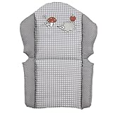 roba Sitzverkleinerer - Hochstuhleinlage 'Adam & Eule' - Sitzkissen für Kombihochstühle - grau