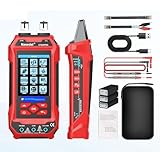 Network Cable Tester Optical Power Meter VFL Multimeter 4 in 1,Wire Tracer Toner Generator RJ45 CAT5 CAT6 CAT7 CAT8 UTP STP QC Test Cable Length Cable Maping Cable Scan Port Flashng POE Tester