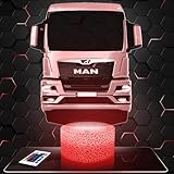 Lampephoto.fr Nachttischlampe LKW M deko Fernfahrer Containerfahrzeug. Geschenkidee Mann objekt LKW MNachtlicht Erwachsene deko Zimmer. TOP