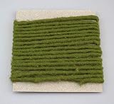 finemark 3 m x 3-4 mm Wollkordel Oliv Grün Wolldocht Kordel 100% Wolle Filzband Olivgrün Dekoband Schleifenband Geschenkband Filzkordel Wollschnur Wollband Bastelwolle