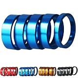 GANOPPER Fahrrad Lenkervorbau Spacer Set Fahrradgabel Abstandshalter 28.6mm Rennrad Vorbau Zum Dirt Bike,Downhill,MTB BMX (Blau)