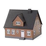 Evemodel 1Stk. 1:160 Spur N Häuser Modellbau Set Einfamilienhaus Pavillon Break Zubehör für die Modelleisenbahn Dekor (schwarz)