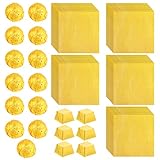 Prasacco 300 Stück Goldfolie Wrapper, Papier Schokoladen Verpackung aus Aluminiumfolie Bonbonpapier für DIY Süßigkeiten (8x8cm)