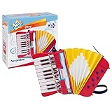 Bontempi 33 1780 Akkordeon mit 17 Tasten (C-E) und Halbtönen. 6 Bässe. Tragegurt Wird mitgeliefert. Maße 210x120x210 mm