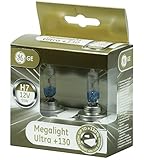 GE General Electric H7 MegaLight Ultra 130 PX26d 58520XNU Autolampe Leuchte Scheinwerfer Abblendlicht Halogen 2 x Lampen
