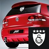 Alternatif Autoaufkleber Galatasaray Logo Fatih Terim Ultraslan Istanbul Türkei Türkiye Wandtattoo (Weiss, M / 20 cm x 15 cm)