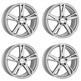 4x Carmani Felgen Alufelgen 16 Anton 6,5x16 ET38 5x100 kristall silber kompatibel mit VW Beetle Golf III Vento Golf IV Bora Polo T-Cross