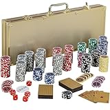 GAMES PLANET Pokerkoffer mit 500 Laser-Chips, Silver/Gold/Black Edition - Auswahl: Gold