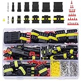 DoDuo 708 Stück Auto Wasserdicht Schnellverbinder, Wasserdichte KFZ Kabel Steckverbinder 1/2/3/4/5/6 Polig Stecker Steckverbinder für Automobile