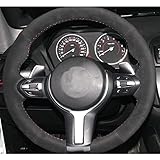 WKSDDP Auto-Lenkradbezug aus schwarzem Wildleder, für BMW M Sport 3er 320d 328i 330i F30 F31 Touring F34 2012–2019
