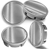 SkinoEu 4 x 65mm Nabendeckel Felgendeckel Radnabenabdeckung Nabenkappen Felgenkappen Radkappen Alufelgen Kompatibel mit VW 3B7 601 171 / 6U7 601 171 Silber CVS 8
