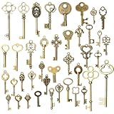 40 Stk Vintage Schlüssel Deko Schlüssel, antike Schlüssel, Vintage Skelettschlüssel Fliegende Schlüssel, Vintage Antiken Anhänger Set für DIY Basteln Halskette Schmuck Charms Schlüsselanhänger Deko