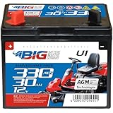 BIG U1 Garden Power Rasentraktor-Batterie 12V 30Ah 310A Starterbatterie für Aufsitzmäher wartungsfrei