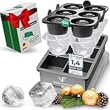 Neighbour's Friend® Eiswürfelform Silikon mit Deckel -Patent pending- Eiskugelform große Eiswürfel leichte Entnahme I ice cube maker spülmaschinengeeignet