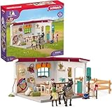 SCHLEICH Horse Club | Sattelkammer 42591 | Spielset inkl. Pferdefigur, beweglicher Mädchenfigur, Paddock und viel Pferde Zubehör | tolles Geschenk für Kinder | Pferde Spielzeug ab 5 Jahre | 85 Teile
