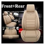 Luxus Sitzbezüge Auto Für Opel Für Corsa Für Mokka Für Antara Für Meriva Für Zafira B Für Vectra C Auto Ledersitzbezug Set Autoschonbezug Set (Color : Beige, Größe : Standard Edition)