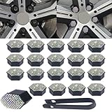 20 Stück Radmutternkappen Radschrauben Radmuttern für Honda Civic Tourer 9 (IX) FK I 2014-2017 Radschraubenkappen Rad Mutter Cap mit Entfernung Werkzeug,19mm-E