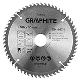 GRAPHITE Kreissägeblatt Widia – Hartmetall Sägeblatt für Holz, Spanplatte, MDF, Sperrholz & Aluminium – Präzise Schnitte, inkl. Reduzierringe Sauber und Schnell