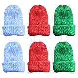Taasmoog 6 Stück Eierwärmer Set Eierwärmer-Strickmütze Eierwärmer, Eiwärmer aus Strick witzige Frühstückstisch Deko Brunch Geschenk Ei Warmhalter