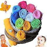 Natureville Baby Mullwindeln Spucktücher - 10er Pack, 80x80 cm, doppelt gewebte Stoffwindeln mit verstärkter Umrandung I Windeln I Mulltuch I Spucktuch