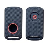 Happyit Silikon Auto Motorrad Schlüssel Hüllen für Yamaha X-max 125 250 309 300 400 Aerox Nvx155 Qbix Jauns (1 Knopf Schwarz)