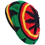 Muteitt Rasta-baskenmütze Aus Wollstrick, Jamaikanische Reggae-mütze, Bunte Hippie-Beanie-hüte, Gehäkelte, Gestrickte, Lockere Baggy-mütze Für Männer Und Frauen