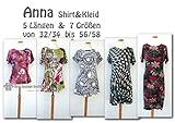 Anna Shirt & Kleid für Damen in 5 Längen Gr. XS-XXXL - Nähanleitung mit Schnittmuster von firstloungeberlin: Ausführliches Nähbuch mit Sofort-Download-Schnittmuster zum Nähen von Anna Shirt & Kleid