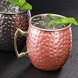Aoaoy 550 ml Edelstahl Hammerspitze Große Kapazität Moscow Mule Cup für Bier, Spirituosen, Wein, Cocktails, mit Griff, Sammler, für The Home Star