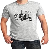 Massey Ferguson 35 Tractor Tee Shirt Mens Round Neck Cotton T-Shirt Bottoming Short Sleeves Tops Clothing - S