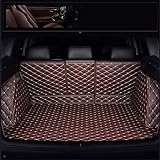 Kofferraumwanne aus Leder für Audi Q3 Sportback 2019–2023, Ladeschale, verschleißfeste Schutzpolsterung, Teppiche, Innenzubehör, Farbe: A-Braun