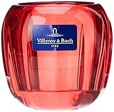 Villeroy & Boch Coloured DeLight Teelichthalter Deep Red, 7 cm, Kristallglas, Rot