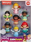 Fisher-Price HJW75 - Little People Disney Princess Spielzeug, Set mit 7 Figuren für Klein- und Vorschulkinder für Rollenspiele ab 18 Monaten