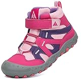 Mishansha Wanderschuhe Kinder Trekkingschuhe Mädchen rutschfeste Hikingschuhe Atmungsaktiv Wanderstiefel Rosa Gr.27