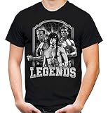 80s Legends Männer und Herren T-Shirt | Retro 80er Vintage Kult (L, Schwarz)