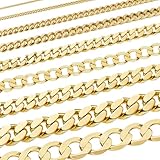 Edle Echt Goldkette Breiten 0,8mm-6,0mm Panzerkette 333-8 Karat Gold, Breite der Panzerkette:0.8 mm, Länge der Kette:55 cm Halskette