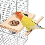 Vogel Zubehör Wellensittich Zubehör Edelstahl Tassen Holz Sitzstange Stand Hanging Feeder Schalen Fütterung und Tränken für Sittiche, Nymphensittiche, Wellensittiche, Papageien