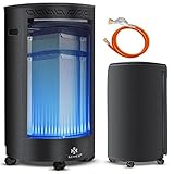 KESSER® Gasheizer Keramik 4200 Watt Gas Heizstrahler inkl. Gasdruckregler Gasschlauch - Gasheizofen inkl. Schutzhülle Gasheizgerät, Infrarot Keramikbrenner, Butan- oder Propangasflaschen