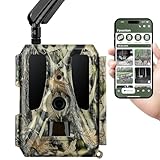 DÖRR Cloud Pro 4G Wildkamera, Überwachungskamera, 100°, Wiederaufladbar 18650, iOS & Android & Web App, 4G Bildübertragung, 24MP Bilder, Full HD 1080P Videos, Echtzeitmodus, Infrarot Blitz, Zeitraffer