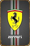 Metall-Blechschild mit Ferrari-Logo, 20,3 x 30,5 cm, Vintage-Retro-Wanddekoration