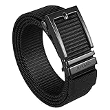 JUKMO Automatik Gürtel Herren, Nylon Taktischer Ratsche Gürtel (Schwarz, M-für Taille 38"-41" (Länge 49"))