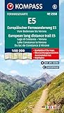 KOMPASS Wander-Tourenkarte Europäischer Fernwanderweg E5 Alpenüberquerung vom Bodensee bis Verona 1:50.000: Leporello Karte, reiß- und wetterfest