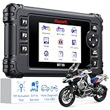 iCarsoft Motorrad OBD2 Diagnosegerät Bidirektional Passend für BMW mit ABS Bleeding, Throttle, Alle Systeme Motorrad-Diagnosetool, Multisystem-Diagnosecodeleser, mit Hot Reset Funktionen, Datenstrom