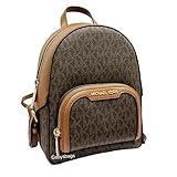 Michael Kors Jaycee XS Mini Convertible Backpack MK Signature Crossbody, Braun, Mini, Umwandelbarer Rucksack, Einheitsgröße