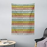 ABAKUHAUS Pastell Wandteppich, Fashion Couture Horizontales Maßband Schneider Muster Illustration mit Zahlen, aus Weiches Mikrofaser Stoff Wand Dekoration Für Schlafzimmer, 110 x 150 cm, Multicolor