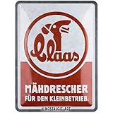 Nostalgic-Art Retro Blechschild, 15 x 20 cm, Claas – Mähdrescher – Geschenk-Idee für Traktor-Fans, Original Lizenzprodukt (OLP), aus Metall, Vintage Design, Blechschilder Sprüche