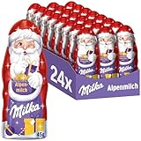 Milka Schoko Hohlfiguren – Zartschmelzende Alpenmilch-Schokolade für Weihnachten, Adventskalender & Nikolaus – 24x 45g