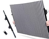 Auto Accessori Lupex - Automatischer einziehbarer Sonnenschutz für die Frontscheibe für Auto und SUV, Universalvisier, 155 x 65 cm, mit Saugnapf, Wärmedämmung, UV-Schutz